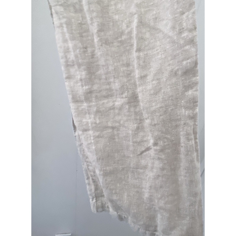 REFORMATION Oatmeal Vesta 100% Linen Pleated High Rise Pant Beachy Coastal Sz 2 - Picture 5 of 7